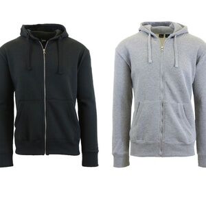 Mens Fleece Lined Hoodie. # 0009. Black Only